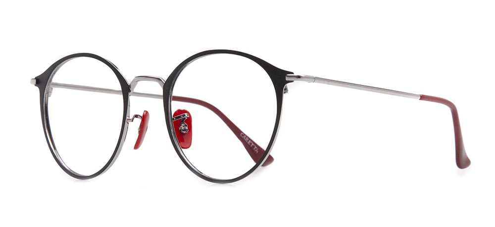 CARETTA Eyeglasses Teenage Man,Woman,Unisex Oval Full-Rimmed Metal Unfiltered CRTTA 7575-C3